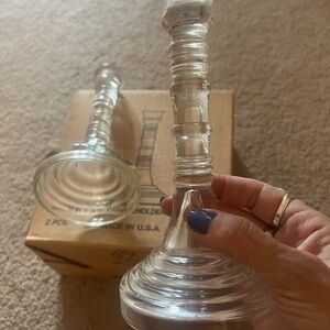 Vintage Home Interiors glass candleholders